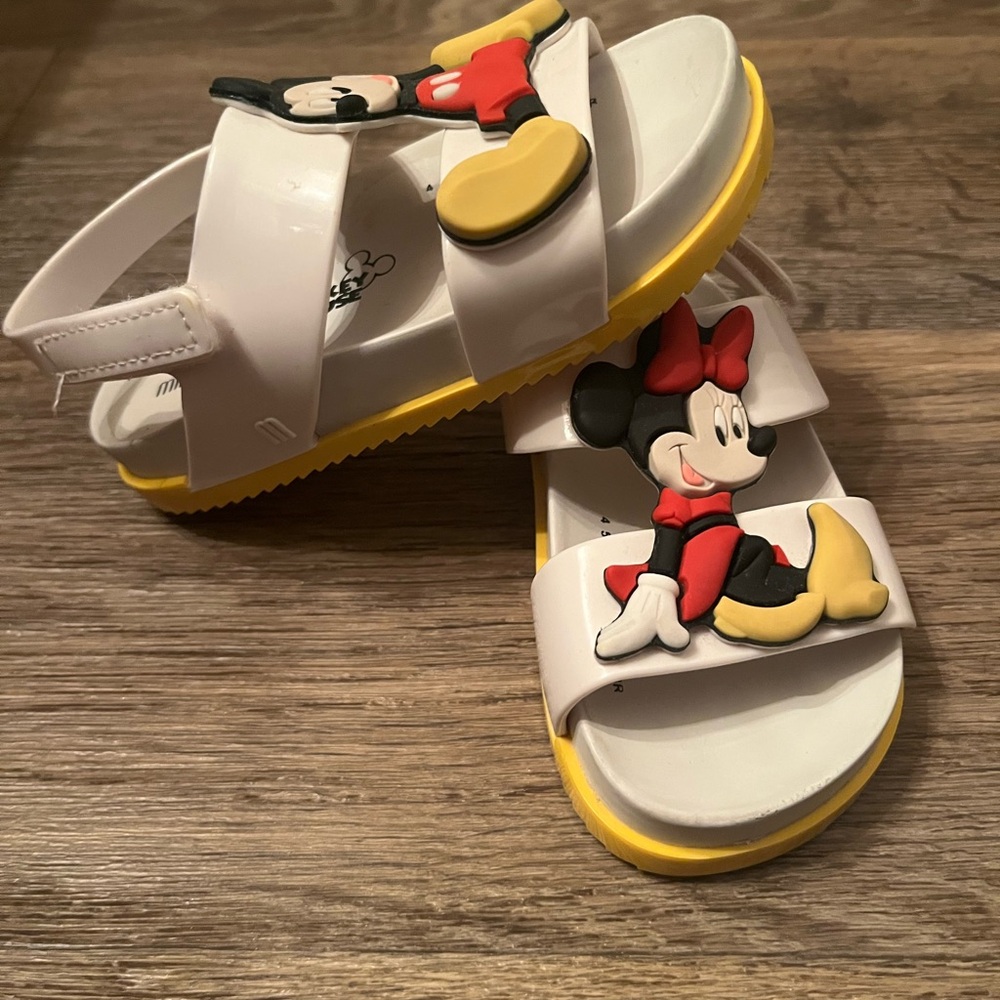 Mini Melissa Mickey and Minnie Sandals - White, Red, Yellow, Black - Picture 5 of 5